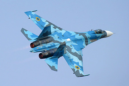 Star of the show, the Su-27 Flanker