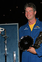 Ricardo Traven with his three trophies
