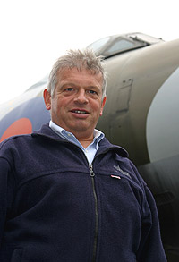 Dr Robert Pleming pictured by Waddington's historic XM607