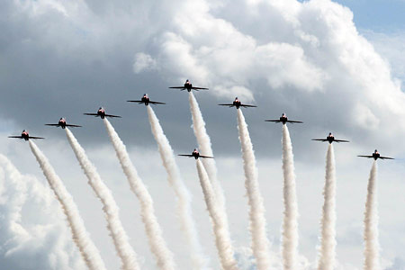 Red Arrows flypast