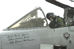 Hog pilot at the helm